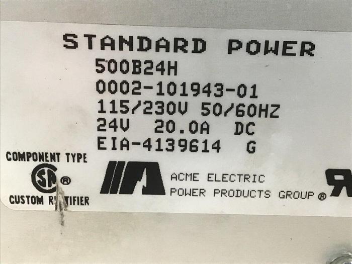 Used ACME ELECTRIC Power Supply 500B24H Used