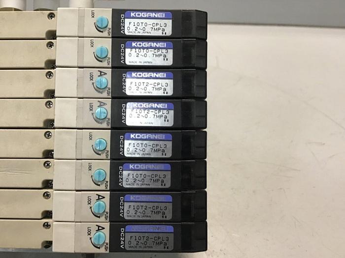 Used KOGANEI Manifold w/ Valves F10M8AJ #120932