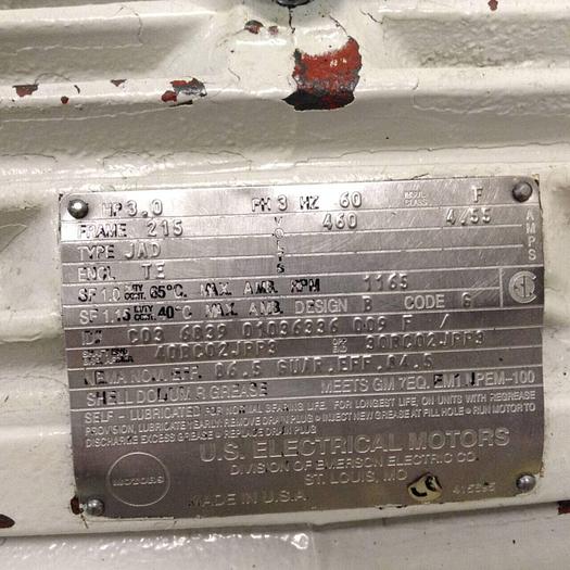 Used US ELECTRICAL MOTORS Motor JAD #87706
