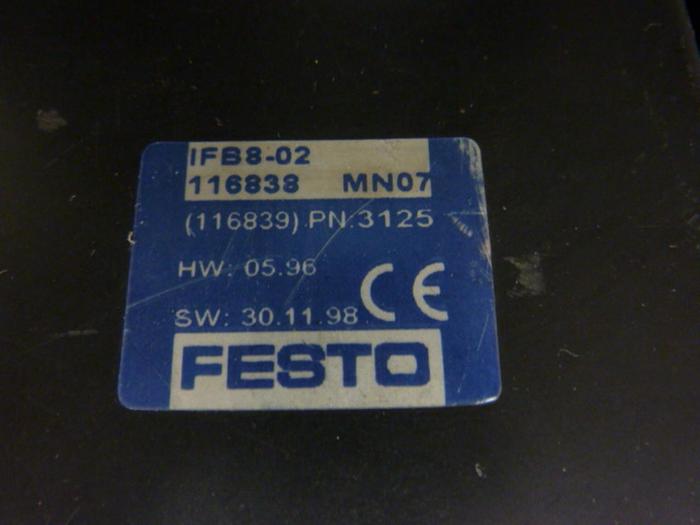 Used FESTO Control Block / Valve Terminal IFB8-02 #52774