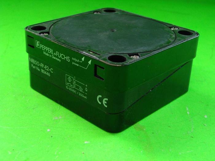 Used PEPPERL & FUCHS Inductive Sensor NRB50-FP-E2-C-P3-V1 #8396