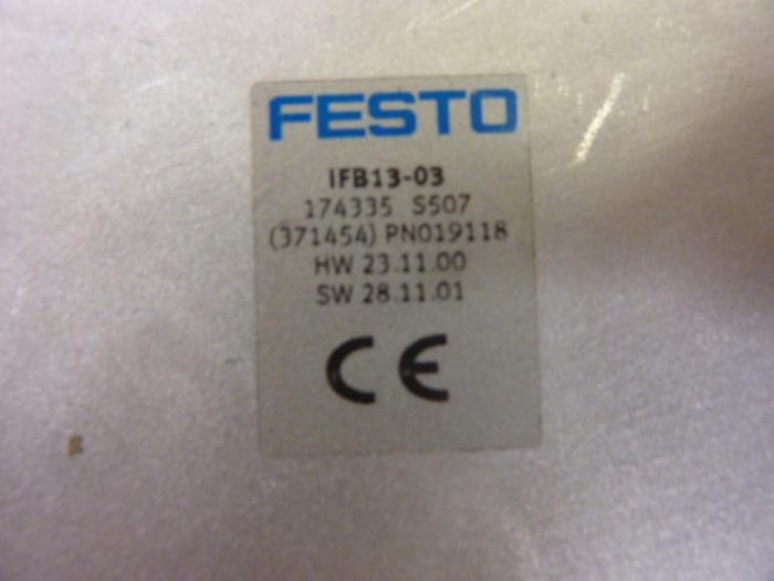 Used FESTO Control Block / Valve Terminal IFB13-03 #61188