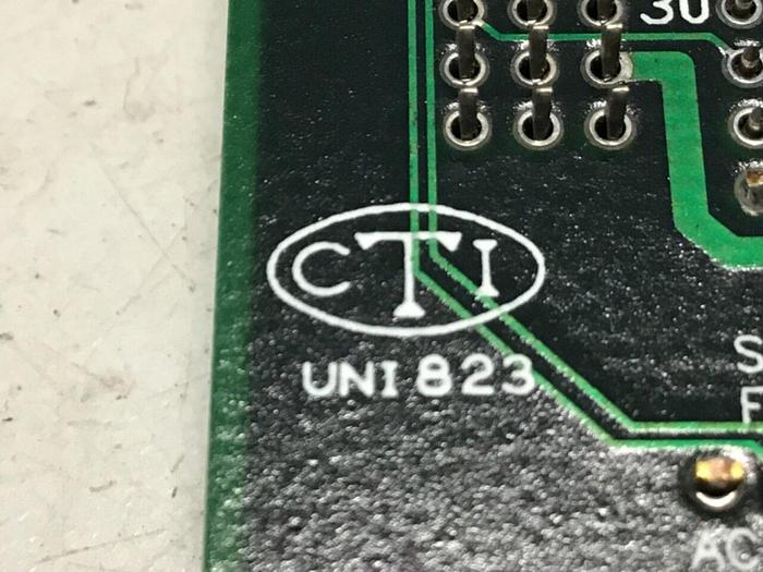 Used CTI Van Dorn Control Rack Board UNI 823 Z9722864B #120733