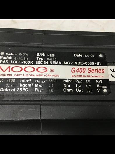 Used MOOG Servo Motor G414-614 #134866