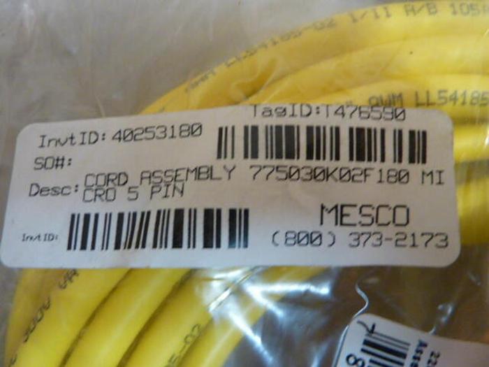 BRAD HARRISON / WOODHEAD Cable 773030K02F180 #29635