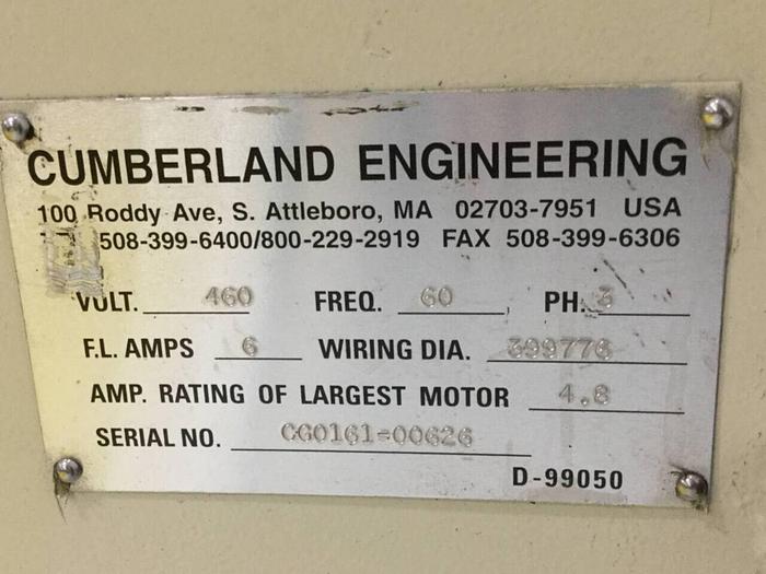 Used CUMBERLAND 6 HP Grinder / Granulator, CUM 715, Used