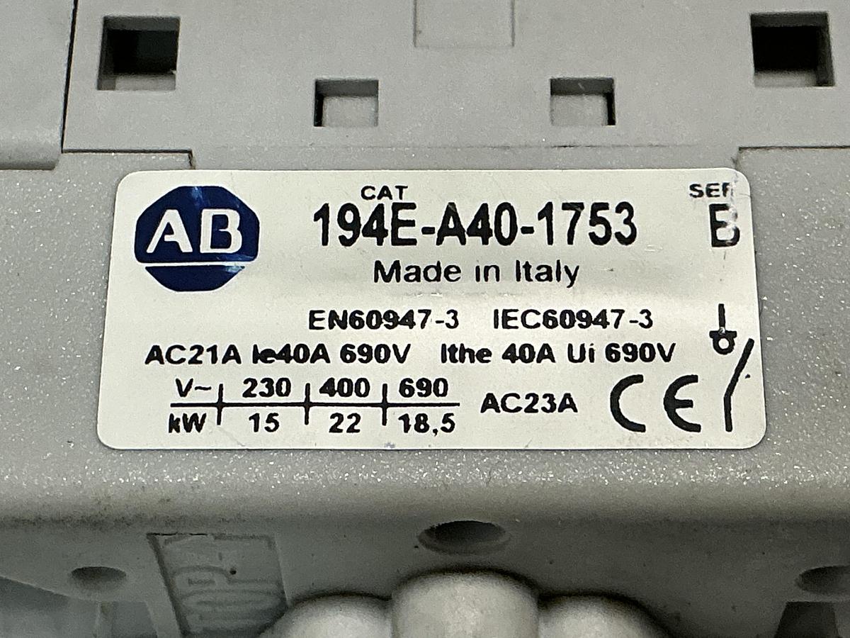 Used ALLEN BRADLEY 194E-A40-1753
