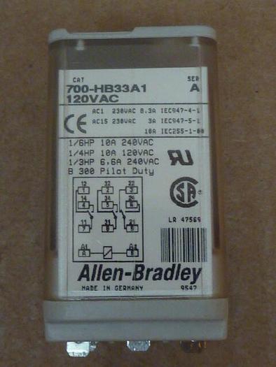 Used ALLEN BRADLEY Relay 700-HB33A1 SER A #27587