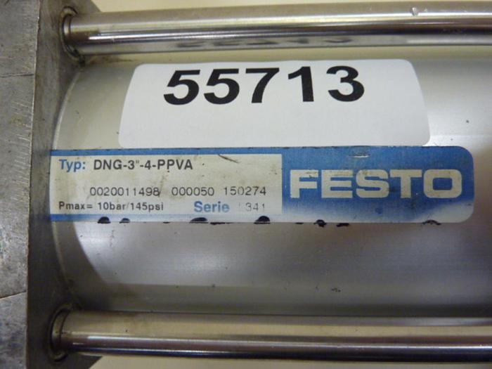 Used FESTO Pneumatic Cylinder DNG-3IN-4IN-PPVA #55716