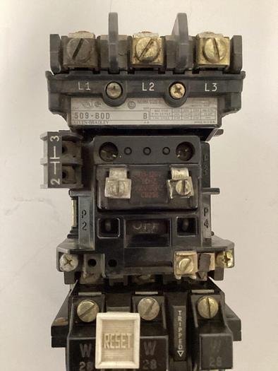 Used ALLEN BRADLEY Starter Size 1 509-BOD SER B W28 #32016