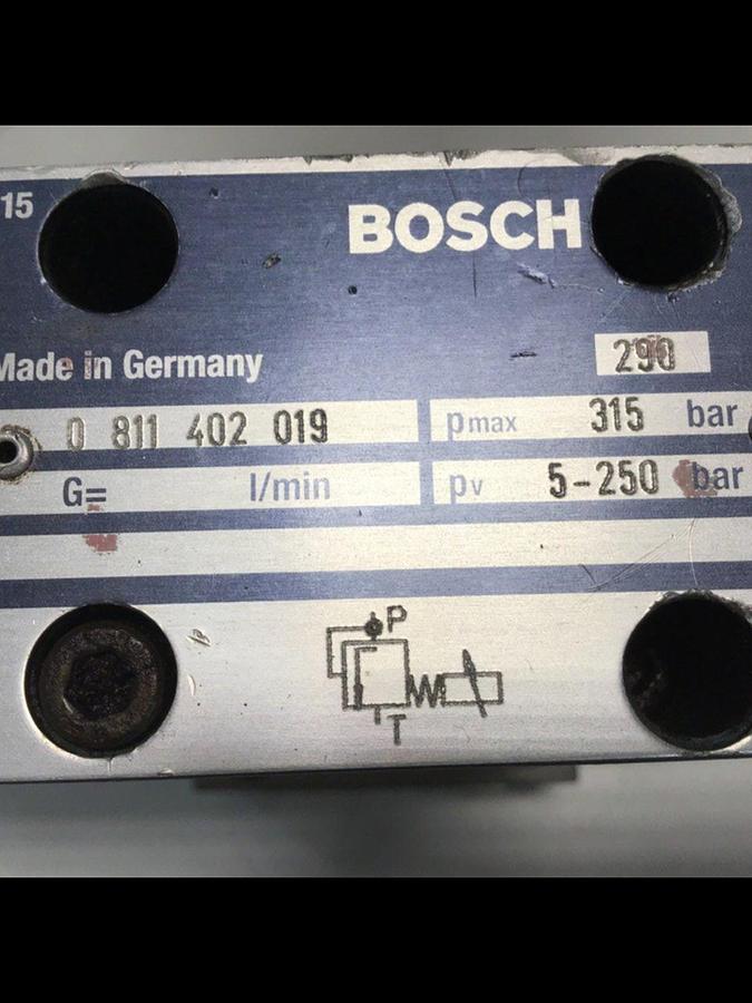 Used BOSCH Proportional Pressure Relief Valve 0 811 402 019 #144613