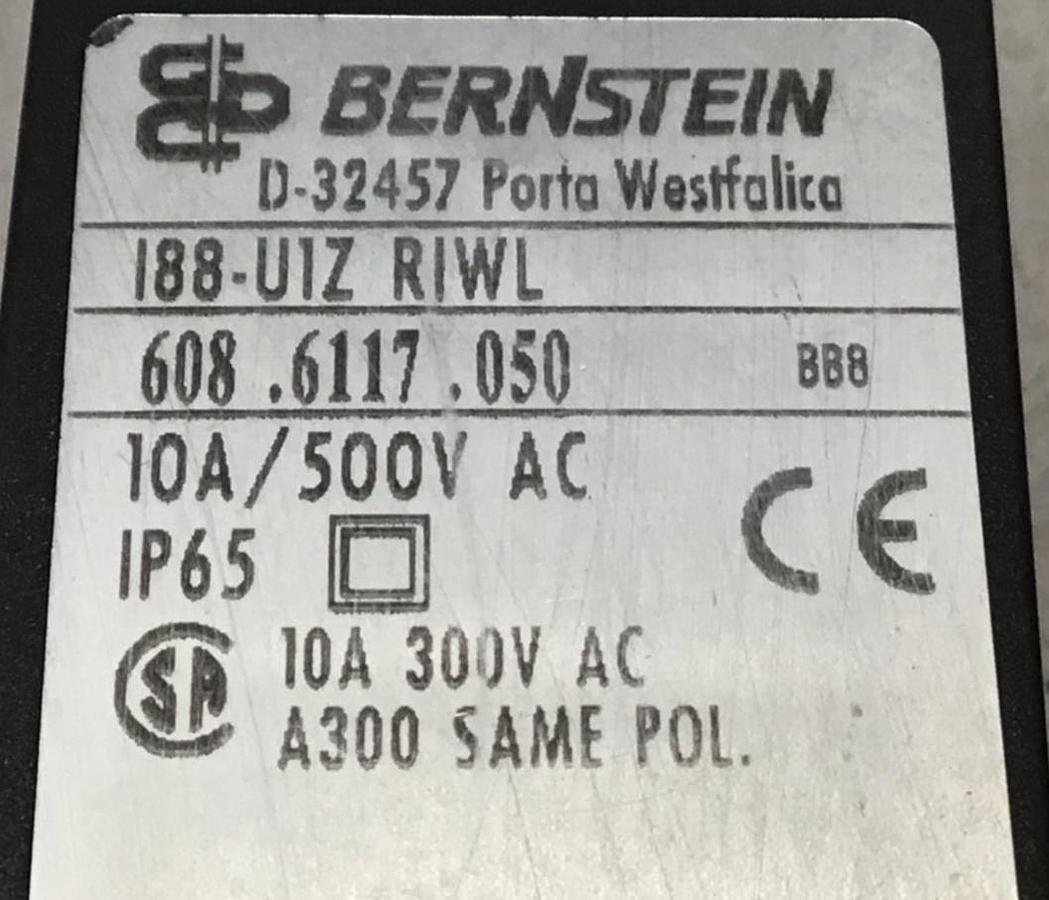 Used BERNSTEIN Limit Switch I88-U1Z RIWL USED