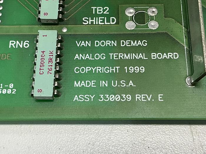 Used VAN DORN DEMAG ASSY 330039 REV. E PC-330-039 REV. E