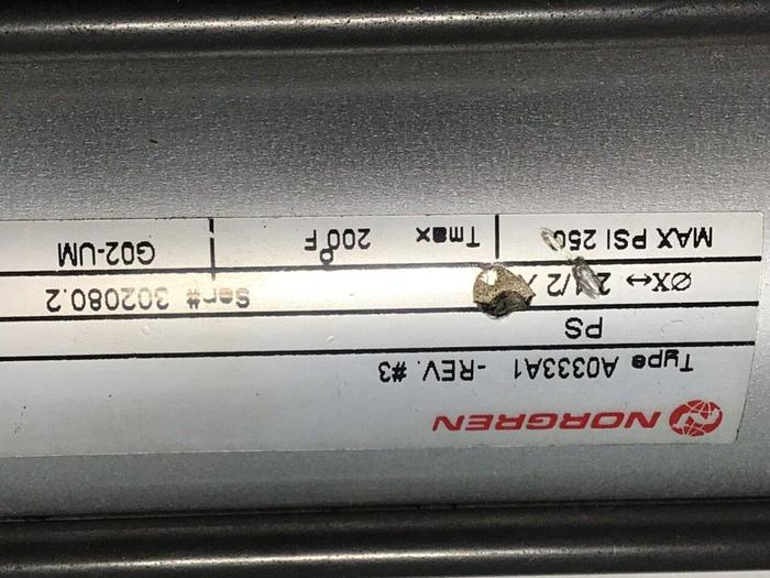 Used NORGREN Pneumatic Cylinder A0333A1 #112619