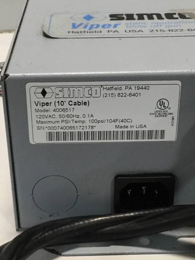 Used SIMCO Static Neutralizing Blow Off Gun 4006517 #96796