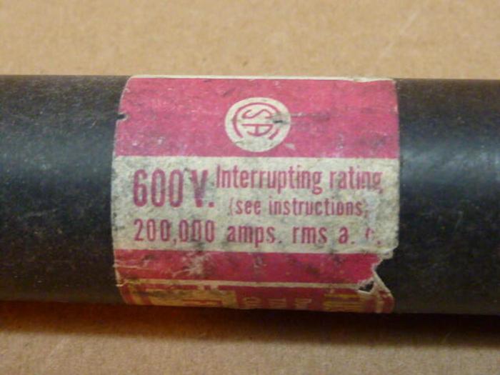 Used FUSETRON 60 Amp Fuse FRS-60 #33724