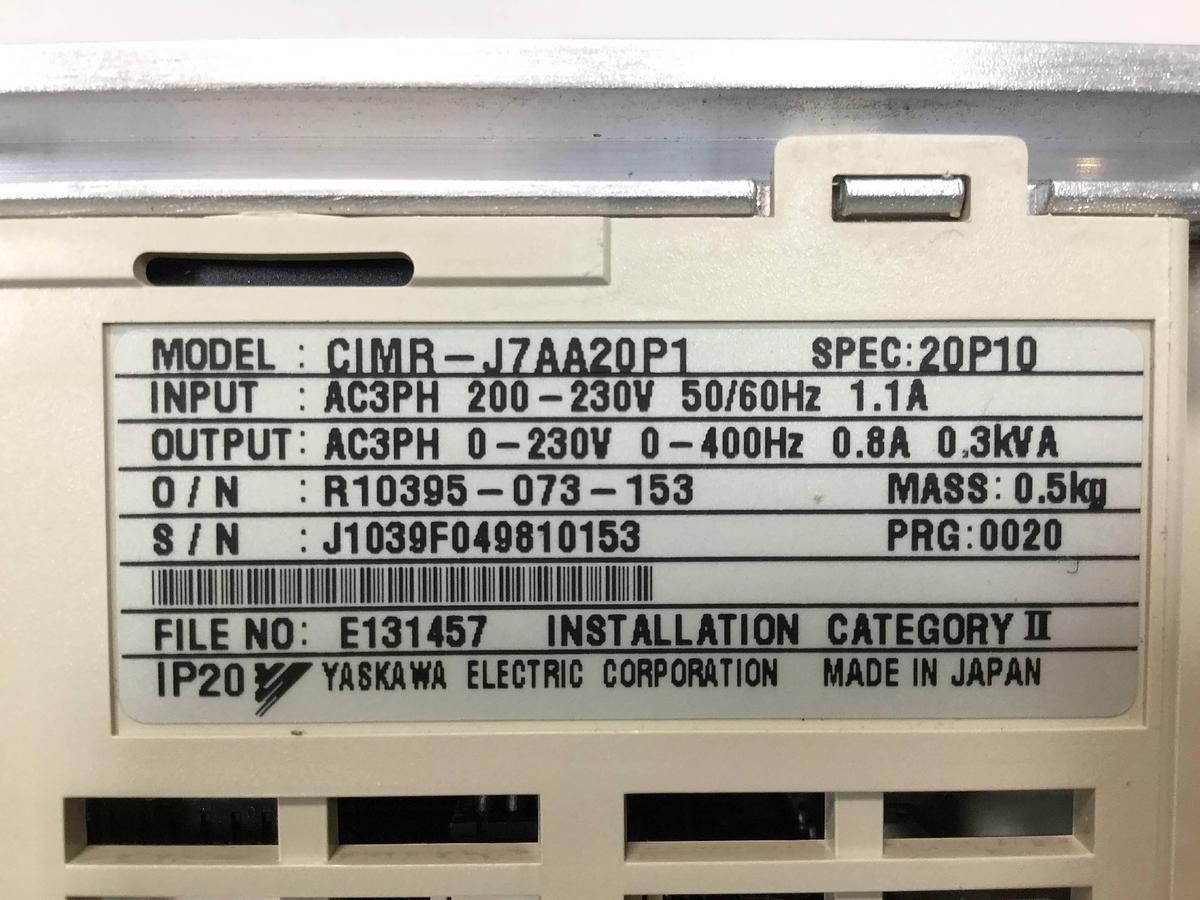 Used YASKAWA VS Mini J7 Inverter CIMR-J7AA20P1 USED