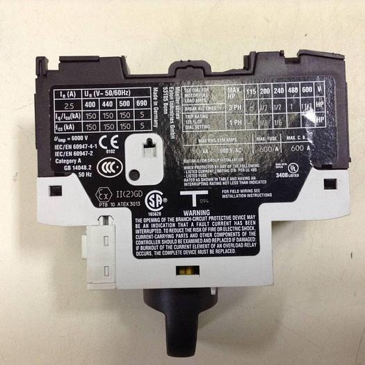 Used MOELLER Circuit Breaker Motor PKZM0-2.5 #87549