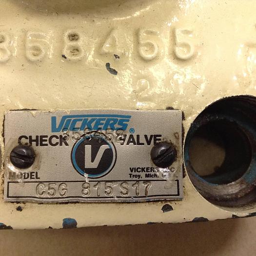 Used VICKERS Check Valve C5G815S17 #67881