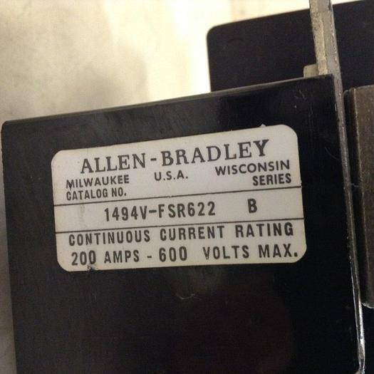 Used ALLEN BRADLEY Fuse Block 1494V-FSR622 SER B #70209