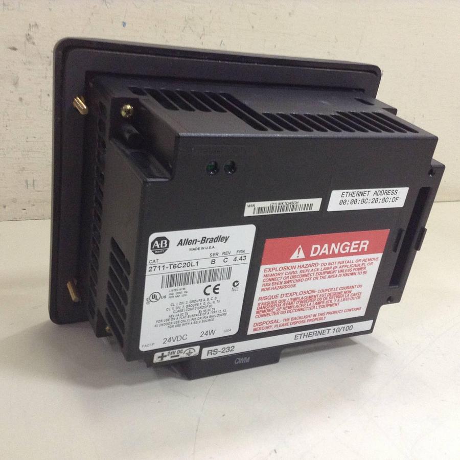 Used ALLEN BRADLEY Panel View 600 2711-T6C20L1 SER B #85538