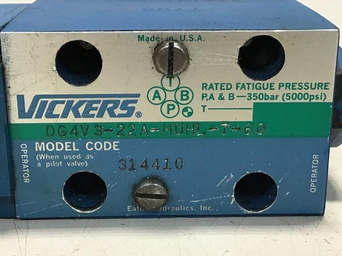 Used VICKERS Directional Hydraulic Valve DG4V322AMUHL760 Used
