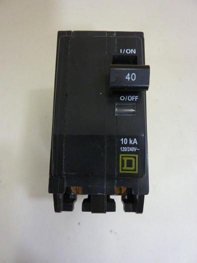 Used SQUARE D 40 Amp Circuit Breaker QO240 #64286