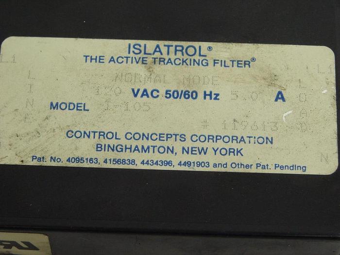 Used ISLATROL Active Tracking Filter I-105 #12298