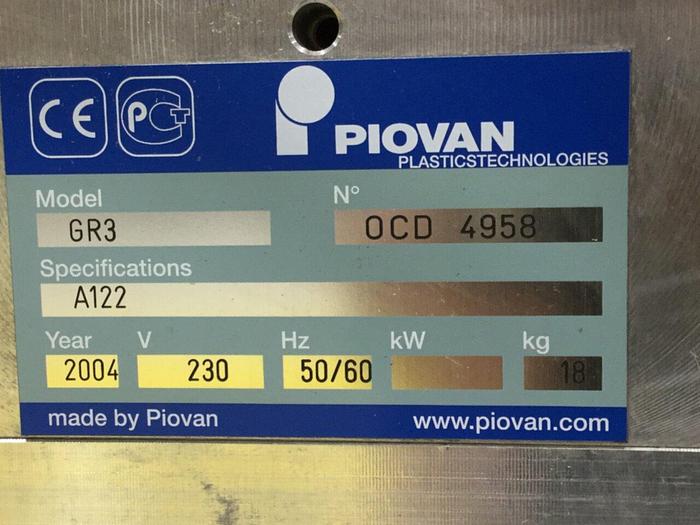 Used PIOVAN Vacuum Receiver GR3 #105231