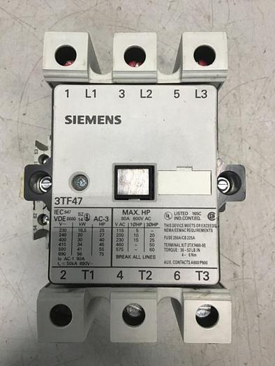 Used SIEMENS Contactor 3TF4722-OAK6 #143857