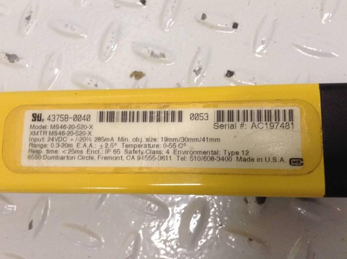 Used STI Light Curtain Transmitter MS46-20-520-X #87884