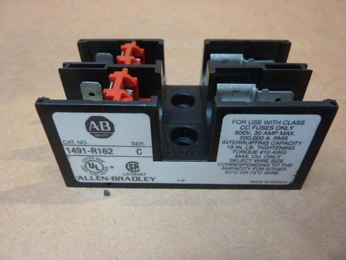 ALLEN BRADLEY 30 Amp Fuse Holder 1491-R162 SER C #31531