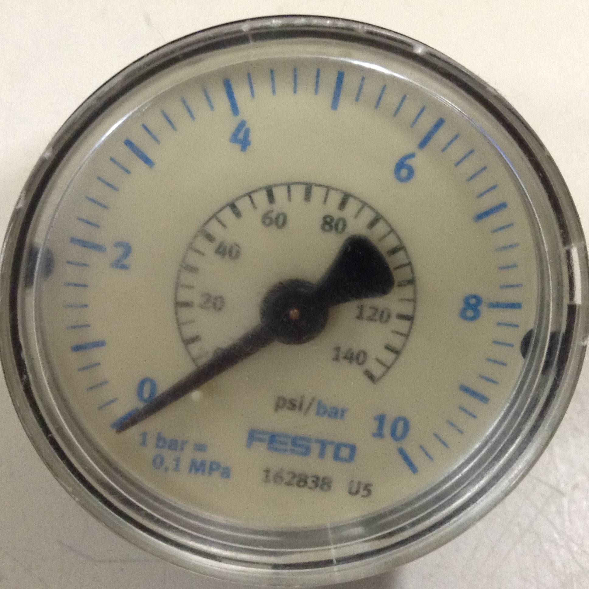 Used FESTO 0-120 PSI Pressure Gauge 162838 Used