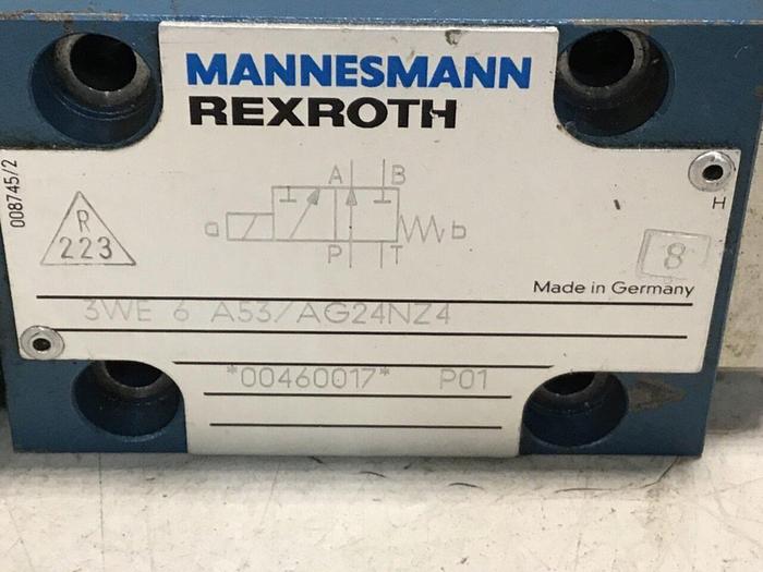 Used MANNESMANN REXROTH Valve 3WE6A53/AG24NZ4 Used #135665