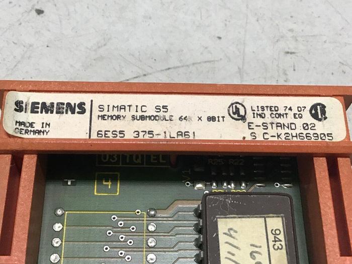 Used SIEMENS SIMATIC S5 Memory Submodule 6ES5 375-1LA61 #120558