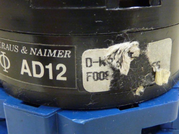 Used KRAUS & NAIMER Rotary Drum Switch C32 AD12 #59067