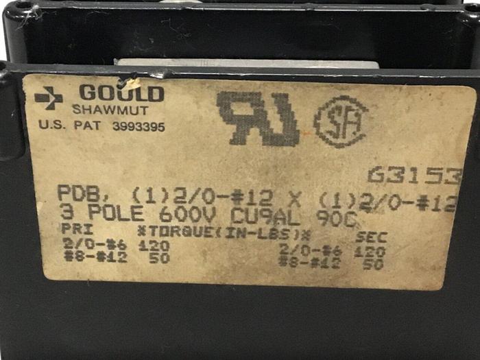 Used GOULD / SHAWMUT Terminal Block 63153 #128525
