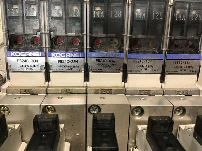Used KOGANEI Manifold w/ Valves PBM5P-9W #120949