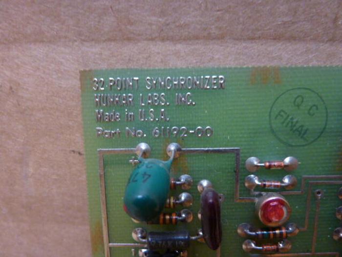 Used HUNKAR LABS Synchronizer Board 61192-00 #3024