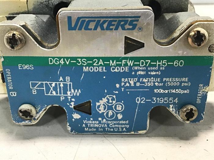 Used VICKERS Valve DG4V-3S-3C-M-FW-D7-H5-60 #132200