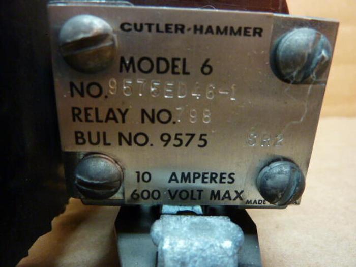 Used CUTLER HAMMER Motor Starter 9575ED46-1 #27829