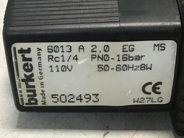 Used BURKERT Valve 502493 6013 #125095