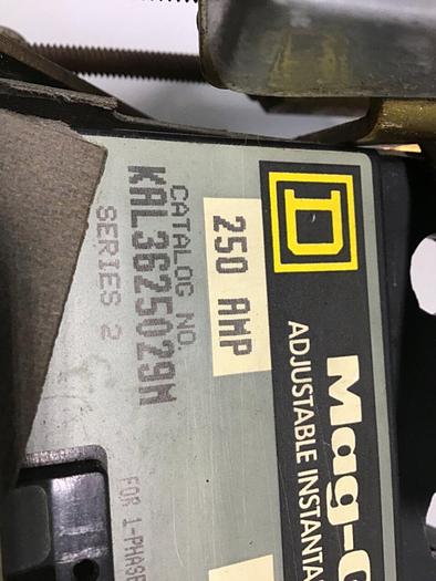 Used SQUARE D 250 Amp Circuit Breaker KAL3625029M #144661