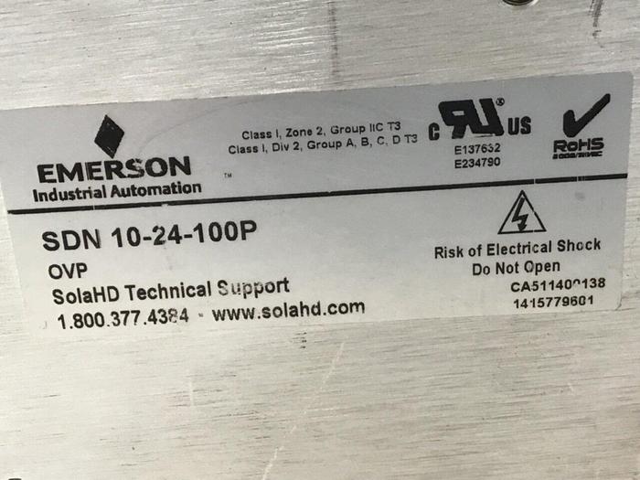 Used SOLA Power Supply SDN10-24-100P #129841