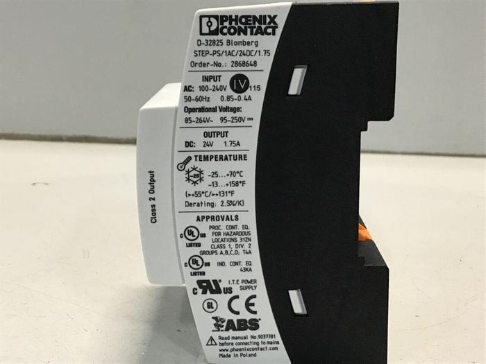 Used PHOENIX CONTACT Power Supply 2868648 #120758
