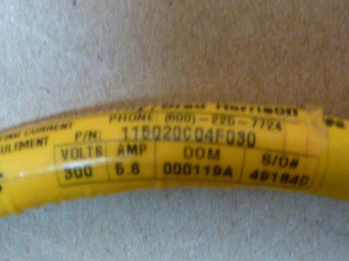 BRAD HARRISON / WOODHEAD Mini Change Extension Cable 115020C04F030 #29255