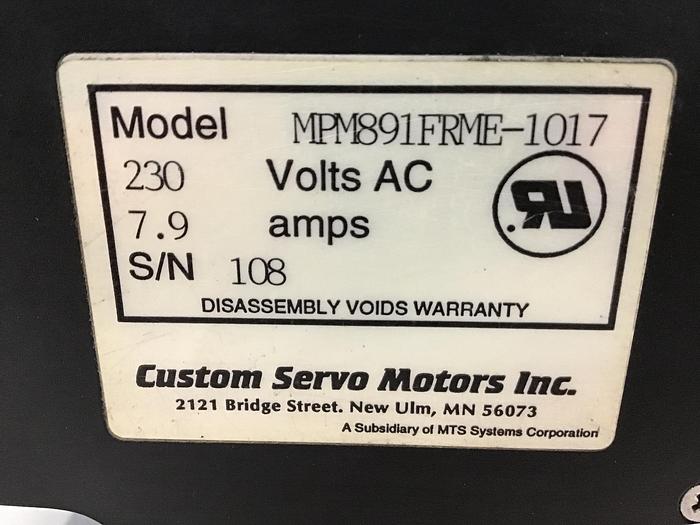 Used PARKER Servo Motor MPM891FRME-1017 Used #145375