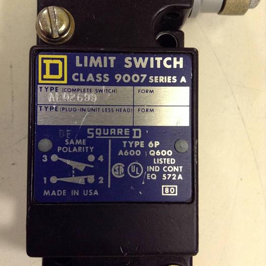 Used SQUARE D Limit Switch 9007AEQ2699 #83710