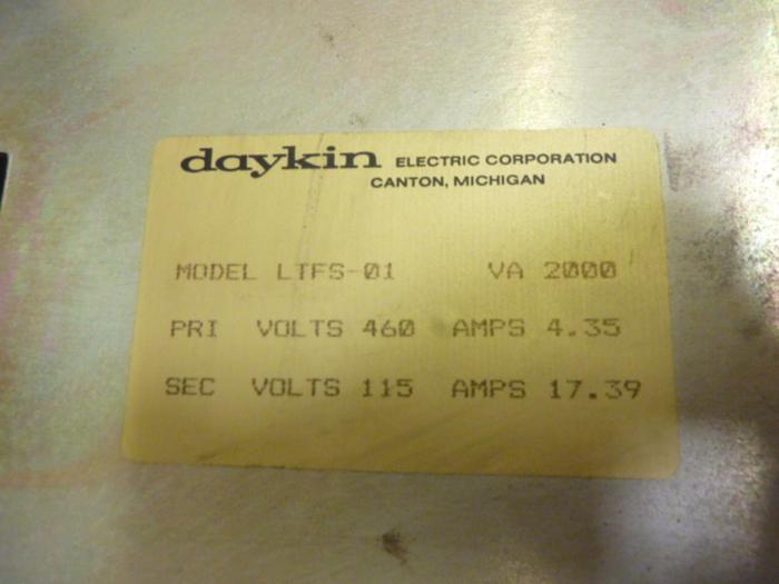 Used DAYKIN 2 kVA Transformer Disconnect LTFS-01 #57896