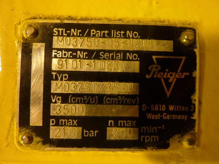 Used PLEIGER Screw Motor M03750-05-1206 Used